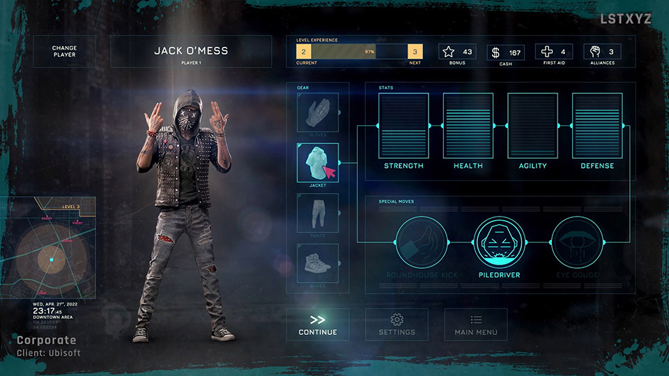 Videogame Interface for Ubisoft